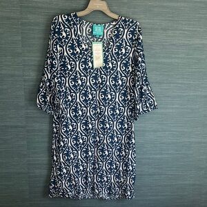 Mud Pie Navy and White Swim Cover-Up